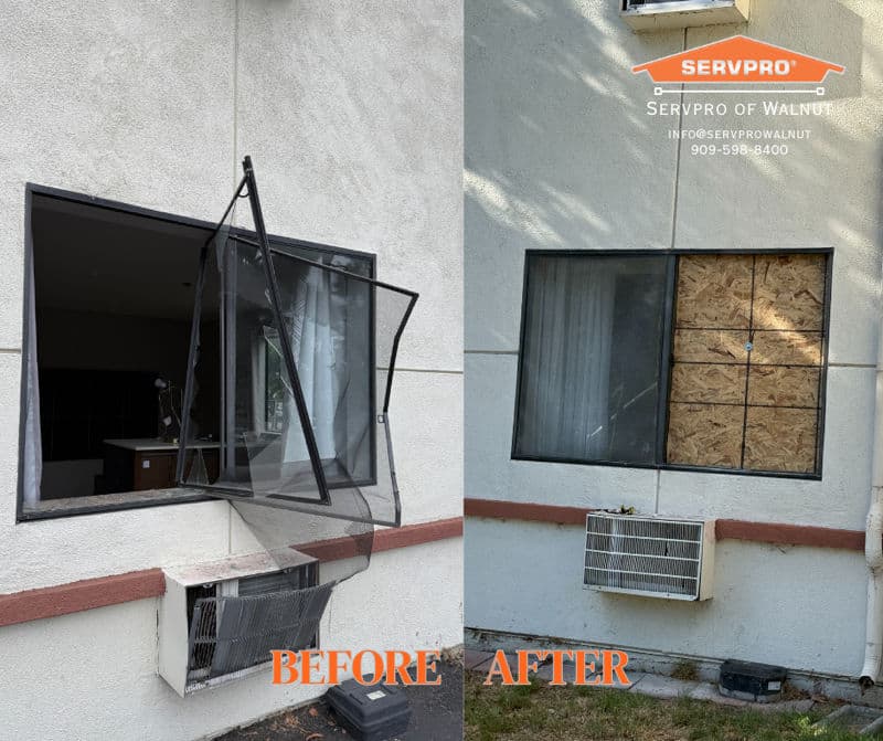 Rapid Commercial Property Board-Up by SERVPRO of Walnut image